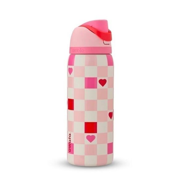 Owala CHECK ME OUT Valentines Day Checker Hearts Freesip 32oz - Picture 8 of 9